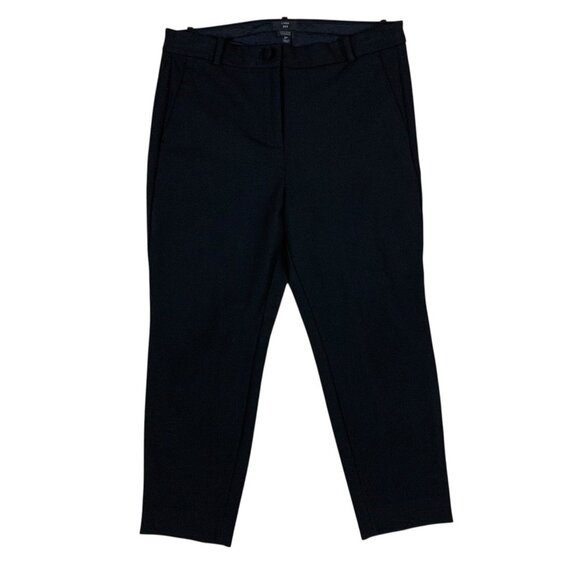 J Crew 365 High Rise Cameron Pants 12P Black Slim Fit Workwear Trousers - Picture 1 of 6